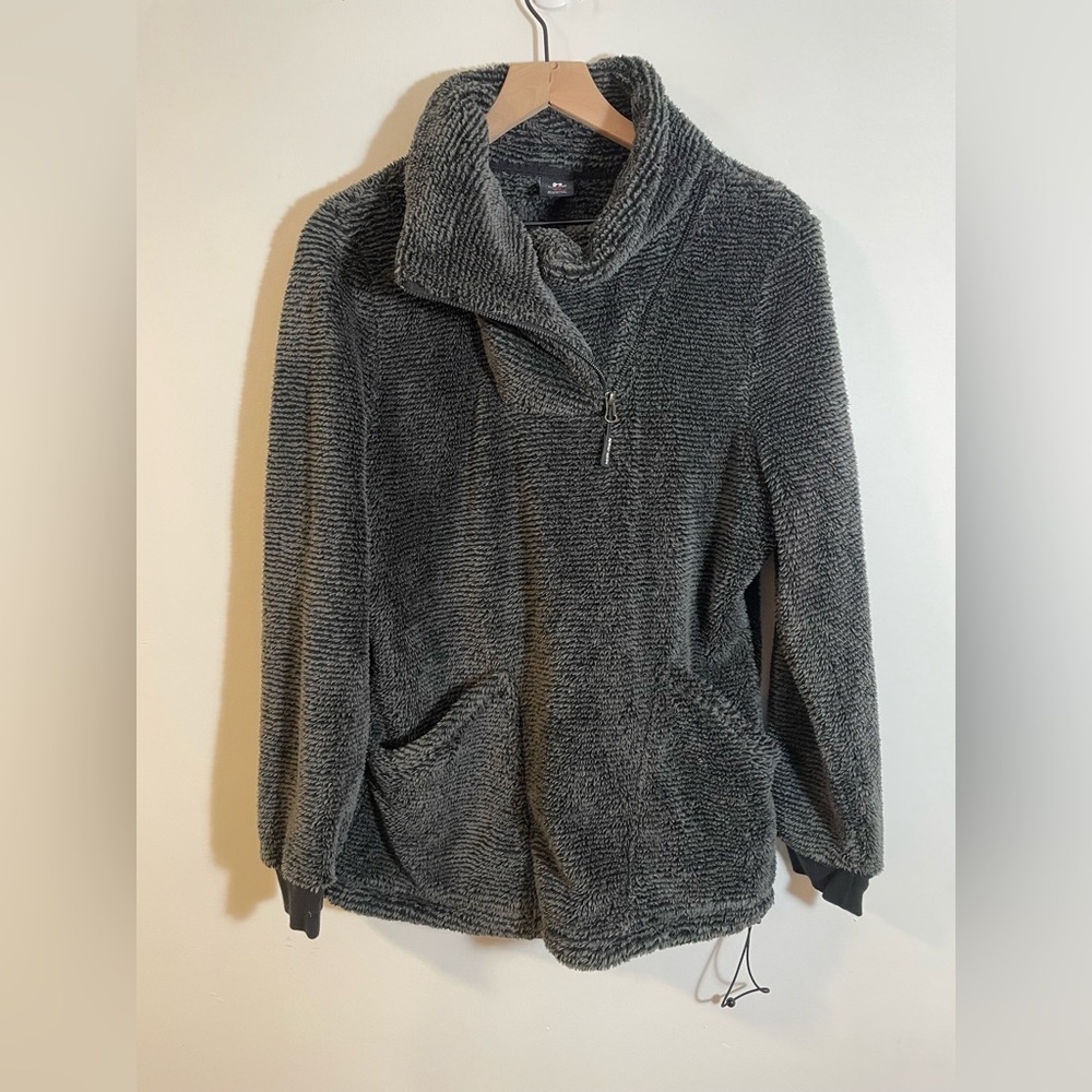 Heim Made Sherpa Fleece Pullover Super Soft & Cozy Lounge Gray Size Medium